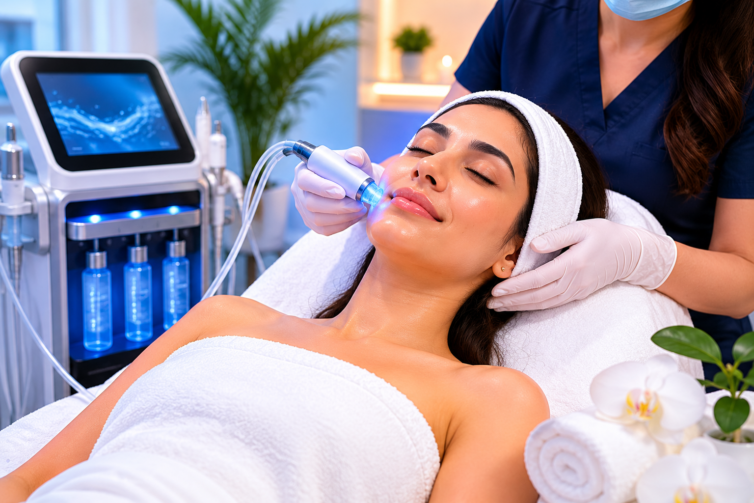 HydraFacial treatment session Velachery Chennai